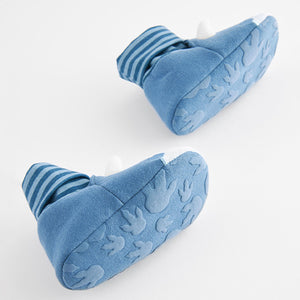 Blue DInosaur Sensory Sock Top Baby Shoes (0-2mths)