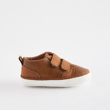 Load image into Gallery viewer, Tan Brown Two Strap Baby Trainers (0-24mths)
