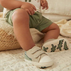 Neutral Crocodile Two Strap Baby Trainers (0-24mths)