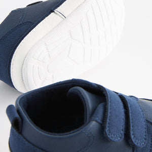 Navy Blue Two Strap Baby Trainers (0-24mths)