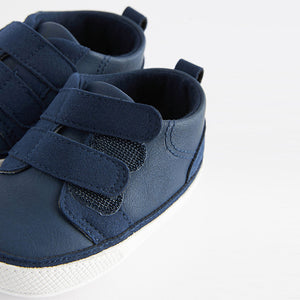 Navy Blue Two Strap Baby Trainers (0-24mths)