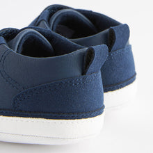 Load image into Gallery viewer, Navy Blue Two Strap Baby Trainers (0-24mths)
