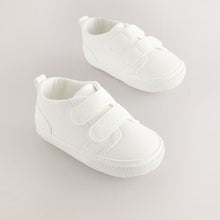 Load image into Gallery viewer, White Two Strap Baby Trainers (0-24mths)
