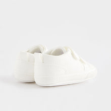 Load image into Gallery viewer, White Two Strap Baby Trainers (0-24mths)
