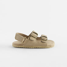 Load image into Gallery viewer, Stone Neutral Baby Double Touch Fastening Strap Corkbed Sandals
