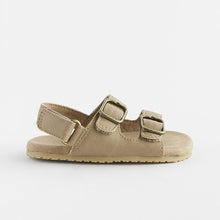 Load image into Gallery viewer, Stone Neutral Baby Double Touch Fastening Strap Corkbed Sandals

