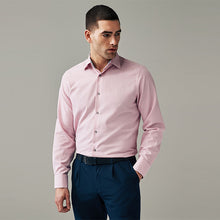 Load image into Gallery viewer, Light Pink Regular Fit Trimmed Easy Care Double Cuff Shirt
