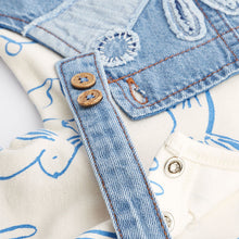 Load image into Gallery viewer, Denim Blue Dungarees And Bodysuit Baby Set (0mths-12-18mt)
