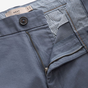 Mid Blue Slim Fit Stretch Chinos Shorts