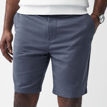 Load image into Gallery viewer, Mid Blue Slim Fit Stretch Chinos Shorts
