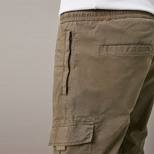 Load image into Gallery viewer, Dark Stone Drawstring Waist Cargo Shorts
