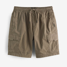 Load image into Gallery viewer, Dark Stone Drawstring Waist Cargo Shorts
