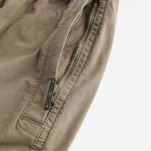 Dark Stone Drawstring Waist Cargo Shorts