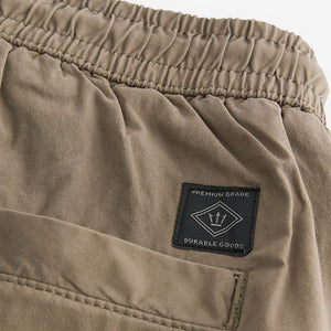 Dark Stone Drawstring Waist Cargo Shorts