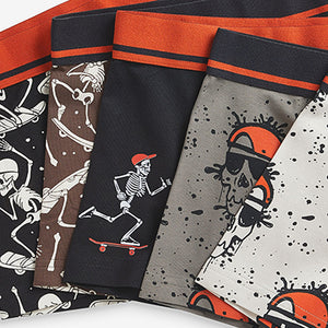 Skull Print Trunks 5 Pack