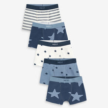 Load image into Gallery viewer, Blue Stars and Stripes Trunks 5 Pack
