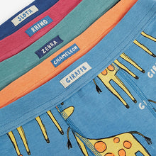 Load image into Gallery viewer, Safari Print Soft Waistband Trunks 5 Pack
