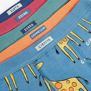 Safari Print Soft Waistband Trunks 5 Pack
