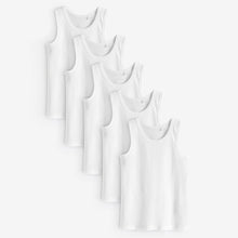 Load image into Gallery viewer, White Vests 5 Pack
