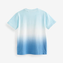 Load image into Gallery viewer, Blue Relaxed Fit Tie-Dye Short Sleeve 100% Cotton T-Shirt
