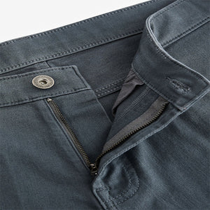 Blue Straight Motionflex 5 Pocket Chino Shorts