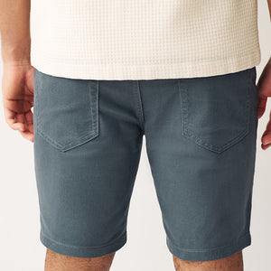 Blue Straight Motionflex 5 Pocket Chino Shorts