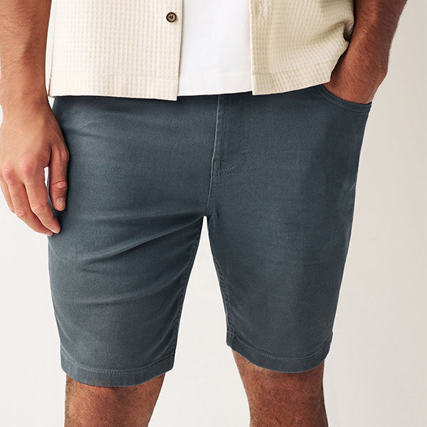 Blue Straight Motionflex 5 Pocket Chino Shorts