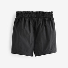 Load image into Gallery viewer, Black Poplin Cotton Shorts
