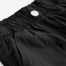 Load image into Gallery viewer, Black Poplin Cotton Shorts
