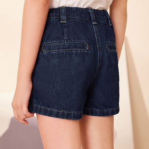 Dark Blue Pocket Denim Shorts