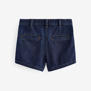 Dark Blue Pocket Denim Shorts