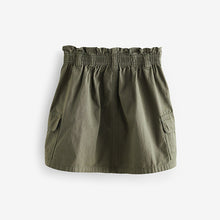 Load image into Gallery viewer, Khaki Green 100% Cotton Cargo Skirt
