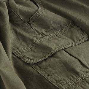 Khaki Green 100% Cotton Cargo Skirt