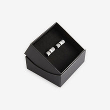 Load image into Gallery viewer, Gun Metal Textured Barrell Cufflink
