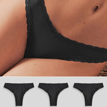 Load image into Gallery viewer, Black Brazilian Knickers 3 Pack

