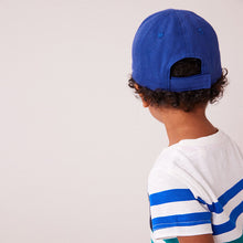 Load image into Gallery viewer, Cobalt Blue Canvas Cotton Cap 1-16 Years (3mths-13yrs)
