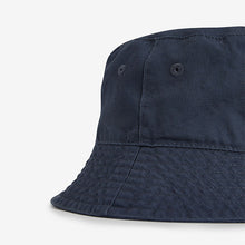 Load image into Gallery viewer, Navy Blue Cotton Canvas Bucket Hat (1-6yrs)
