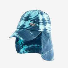 Load image into Gallery viewer, Teal Blue Print Legionnaire Hat
