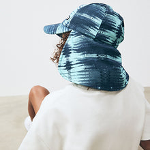 Load image into Gallery viewer, Teal Blue Print Legionnaire Hat
