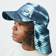 Load image into Gallery viewer, Teal Blue Print Legionnaire Hat
