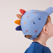 Load image into Gallery viewer, Blue Embroidered Dinosaurs Baseball Cap
