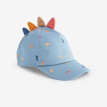 Load image into Gallery viewer, Blue Embroidered Dinosaurs Baseball Cap
