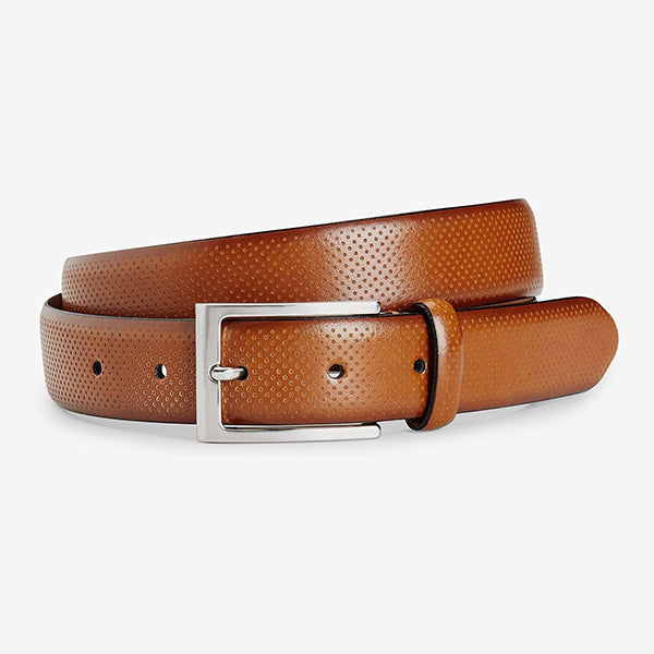Tan Brown Perforated Belt