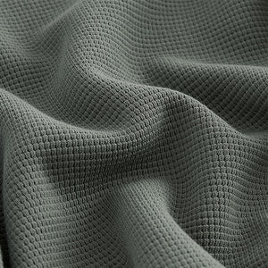 Green 100% Cotton Textured Microwaffle T-Shirt