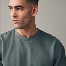 Load image into Gallery viewer, Green 100% Cotton Textured Microwaffle T-Shirt
