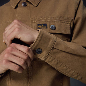 Stone Natural Canvas Shacket 100% Cotton Overshirt