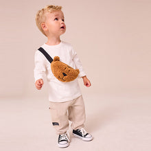 Load image into Gallery viewer, White Bear Long Sleeve 100% Cotton Bumbag T-Shirt And Joggers Set (3mths-6yrs)
