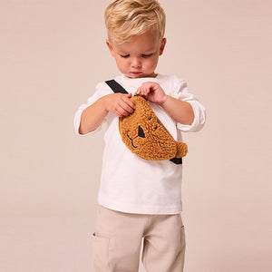 White Bear Long Sleeve 100% Cotton Bumbag T-Shirt And Joggers Set (3mths-6yrs)
