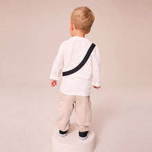 Load image into Gallery viewer, White Bear Long Sleeve 100% Cotton Bumbag T-Shirt And Joggers Set (3mths-6yrs)
