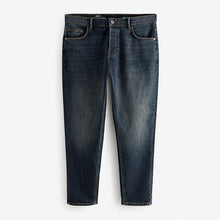 Load image into Gallery viewer, Blue Dark Vintage Regular Tapered Fit Vintage Wash Denim Jeans
